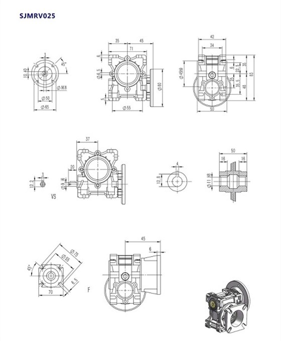 NMRV025型號蝸輪蝸桿減速機產(chǎn)品安裝尺寸.jpg