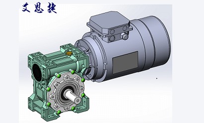 蝸輪減速機(jī)可以配剎車電機(jī)？看看這款SJMRV063+0.75kw剎車電機(jī)